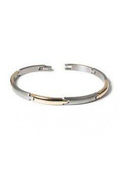 Boccia Titanium bi-color armband lengte 20cm (inkortbaar) - 600779 Boccia Titanium bi-color armband lengte 20cm (inkortbaar) - 600779