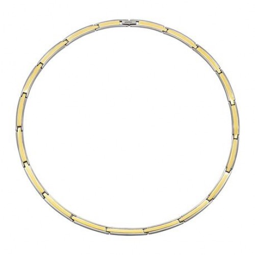 Boccia collier titanium bicolor rond 45 cm - 608456