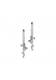 Zilveren oorhangers met paarden 8/30mm - 600252 Zilveren oorhangers met paarden 8/30mm - 600252