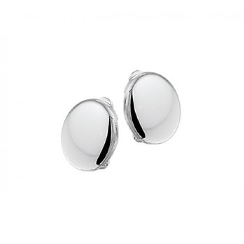 Zilveren oorclips gladbol 16x18mm - 000029247