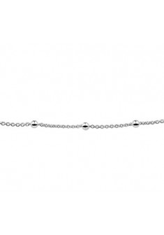 Zilveren fantasie armband anker met bolletjes (3 mm ) 19cm - 600120 Zilveren fantasie armband anker met bolletjes (3 mm ) 19cm - 600120