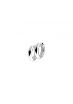 Zilveren half ronde klap oorringen 13.5x3mm - 600123 Zilveren half ronde klap oorringen 13.5x3mm - 600123