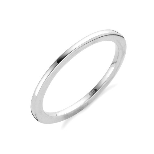 BLUSH witgouden ring, gladde sider, mt54, breedte 1,4mm - 000045141