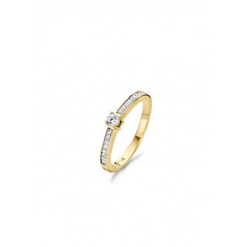 BLUSH bicolor gouden ring met zirkonia mt.56 - 601896