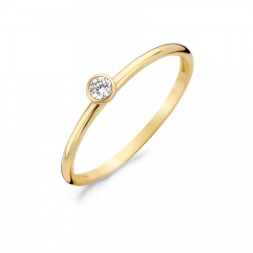 BLUSH geelgouden ring met zirkonia mt.52 - 605262