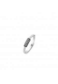 TiSento zilveren ring zwart met zirkonia mt.54 - 603069 TiSento zilveren ring zwart met zirkonia mt.54 - 603069
