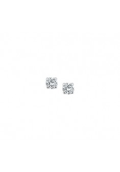 Zilveren gerhodineerde oorknoppen met zirkonia 3mm - 000047120