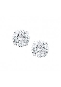 Zilveren gerohdineerde oorknoppen met zirkonia 9mm - 000047126 Zilveren gerohdineerde oorknoppen met zirkonia 9mm - 000047126
