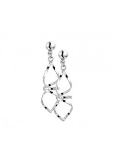 Zilveren gerhodineerde oorhangers met stekers 38/9.5 mm - 608144 Zilveren gerhodineerde oorhangers met stekers 38/9.5 mm - 608144