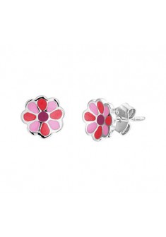 Zilveren oorknoppen bloem rose 8mm - 604256 Zilveren oorknoppen bloem rose 8mm - 604256
