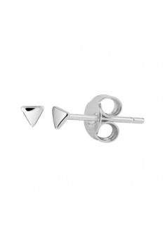 Zilveren gerhodineerde  oorknoppen driehoek 2.5/2mm - 605244