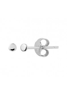 Zilveren gerhodineerde  oorknoppen rond 2.5 mm - 605245