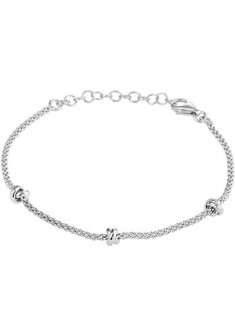Zilver gerhodineerd zilveren fantasie armband lengte 16-19 cm met knopen 4.5 mm - 606581 Zilver gerhodineerd zilveren fantasie armband lengte 16-19 cm met knopen 4.5 mm - 606581