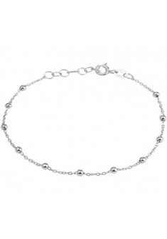 Zilveren gerhodineerde armband met bolletjes lengte 17-19cm bolletjes 2.5mm - 606423 Zilveren gerhodineerde armband met bolletjes lengte 17-19cm bolletjes 2.5mm - 606423