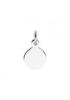Zilver gerhodineerde hanger rond poli diameter7 mm - 607011 Zilver gerhodineerde hanger rond poli diameter7 mm - 607011