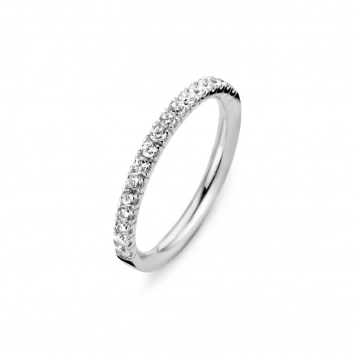 MOMENTS CLASSICS zilvern rijring met zirkonia mt 54 - 605785
