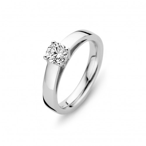 MOMENTS CLASSICS zilveren ring met zirkonia mt. 54 - 605789