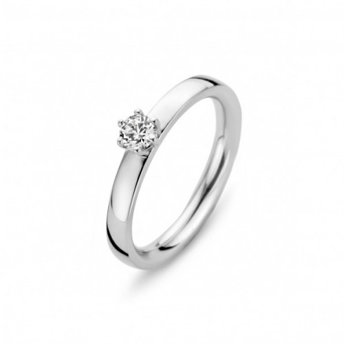 MOMENTS CLASSICS zilveren ring met zirkonia mt 54 - 605793
