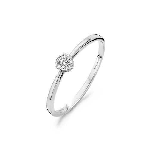 BLUSH Diamonds wit gouden ring met  7x briljant geslepen diamant totaal 0.07 crt. mt 54 - 602810
