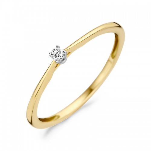BLUSH Diamonds bicolor gouden ring met diamant 0.03ct mt.54 - 605773