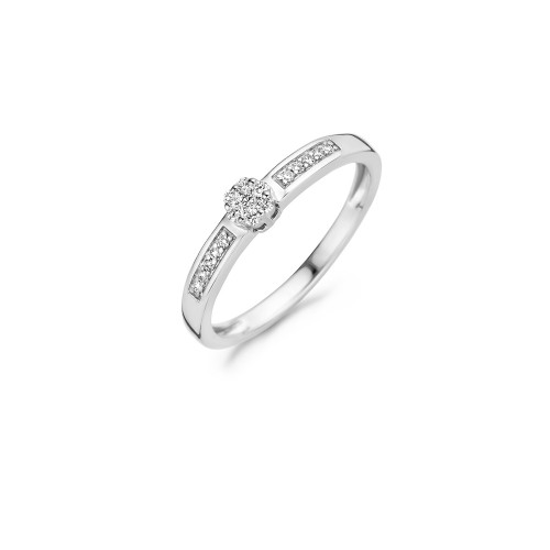 BLUSH Diamonds witgouden ring met 17x briljant geslepen diamant totaal 0.12ct mt.54 - 605776
