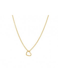 Goud geel verguld op zilveren anker collier met openhart (7.5/6.5 mm) lengte collier40-44cm - 606692 Goud geel verguld op zilveren anker collier met openhart (7.5/6.5 mm) lengte collier40-44cm - 606692