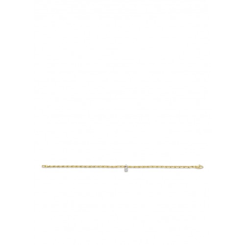 BLUSH geelgouden  armband met zirkonia hanger (4mm) 18cm/2.4mm - 601861