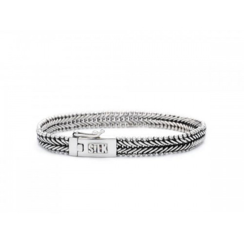 Silk armband  zilver  18 CM - 608186