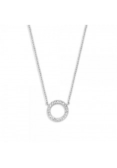 BLUSH witgouden collier GOUDEN HANGER MET ZIRKONIA ROND - 604092 BLUSH witgouden collier GOUDEN HANGER MET ZIRKONIA ROND - 604092