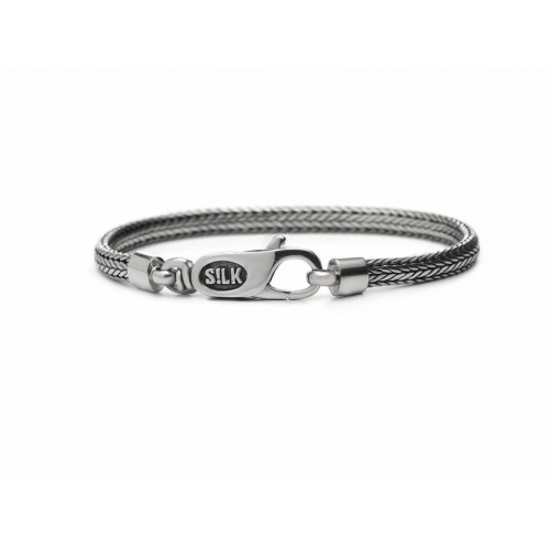 Silk armband  zilver 19cm - 601537