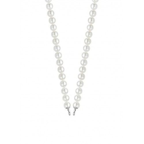TiSento wit parel 8mm collier lengte 70cm - 000037461