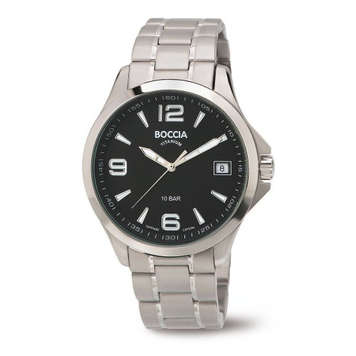 BOCCIA HEREN HORLOGE TITANIUM met datum - 601722