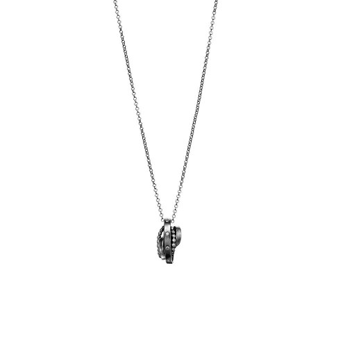 Rabinovich zilveren collier met zirkonia, lengte 90cm - 000045736