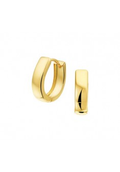 Geelgouden klapoorringen ovaal vlak 12/3.5mm - 000049760 Geelgouden klapoorringen ovaal vlak 12/3.5mm - 000049760