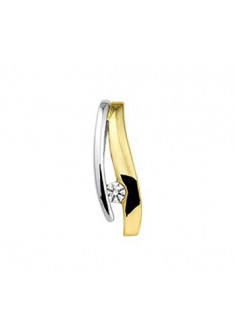 Bicolor gouden hanger met zirkonia 5/16mm - 604561 Bicolor gouden hanger met zirkonia 5/16mm - 604561