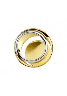 Bicolor gouden hanger poli-mat diameter 14,5mm - 604737 Bicolor gouden hanger poli-mat diameter 14,5mm - 604737