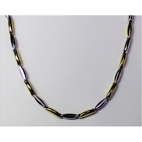 Monzario d'oro bicolor gouden fantasiecollier 45cm /3.8mm - 000037105