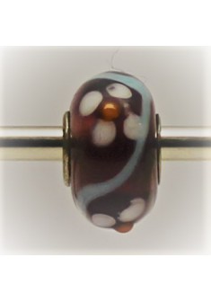 Trollbeads bedel uniek bruin-turkoois - 604833 Trollbeads bedel uniek bruin-turkoois - 604833