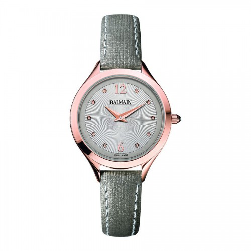 Balmain dameshorloge ROSE PVD met groen/grijzen leren band - 603951