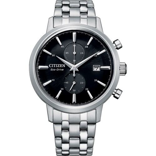 CITIZEN Solar heren horloge chronograph staal, kastdiameter 42mm - 607559