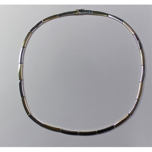 Monzario d'oro bicolor gouden choker draaglengte 45cm breedte 4mm - 000040887