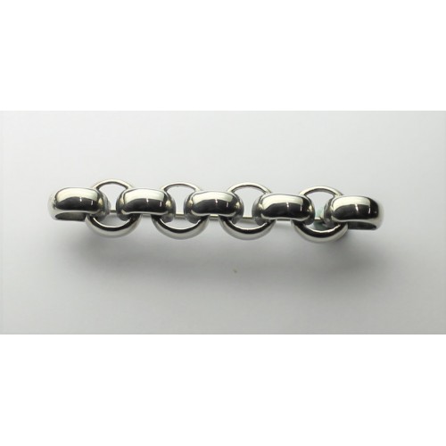 Zilveren broche met jasseron schakel maat 5.8 cm / 10.5mm - 000029422