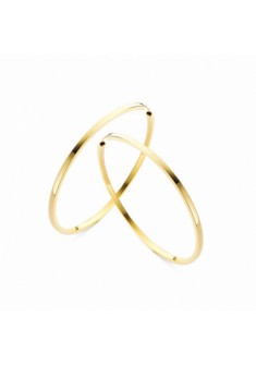 Casa Collection goud op zilver creolen Snap thin 35mm - 000048905 Casa Collection goud op zilver creolen Snap thin 35mm - 000048905