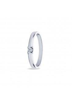 Miss Spring witgouden ring model Noa met een briljant geslepen diamant 0.06ct - 601806 Miss Spring witgouden ring model Noa met een briljant geslepen diamant 0.06ct - 601806