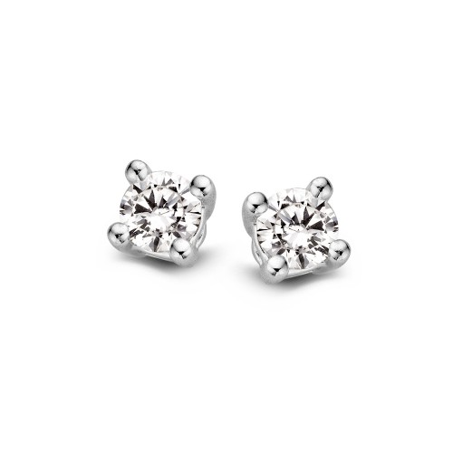Excellent  witgouden oorknoppen met diamant 0.40 crt. 4mm - 608276
