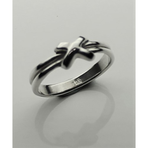 Zilveren fantasie ring met X mt. 14- - 000017142