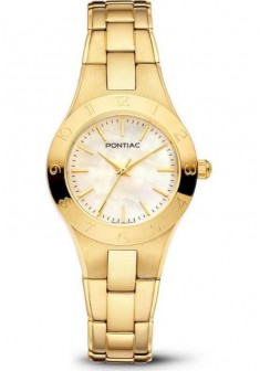 PONTIAC HORLOGE DAMES GEEL GOUD PVD - 603437 PONTIAC HORLOGE DAMES GEEL GOUD PVD - 603437