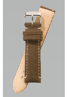 Fromanteel horlogeband Bruin canvas/leer - 600338 Fromanteel horlogeband Bruin canvas/leer - 600338