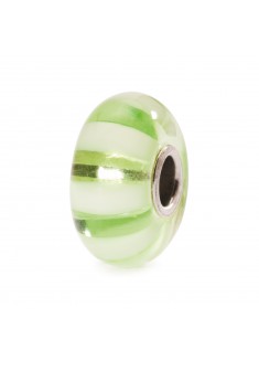 Trollbeads Bedel Licht groene streep - 000038664 Trollbeads Bedel Licht groene streep - 000038664