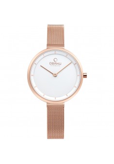 Obaku dames horloge ROSE KAST/WIJZERPL./ STAAL ROSE - 604481 Obaku dames horloge ROSE KAST/WIJZERPL./ STAAL ROSE - 604481
